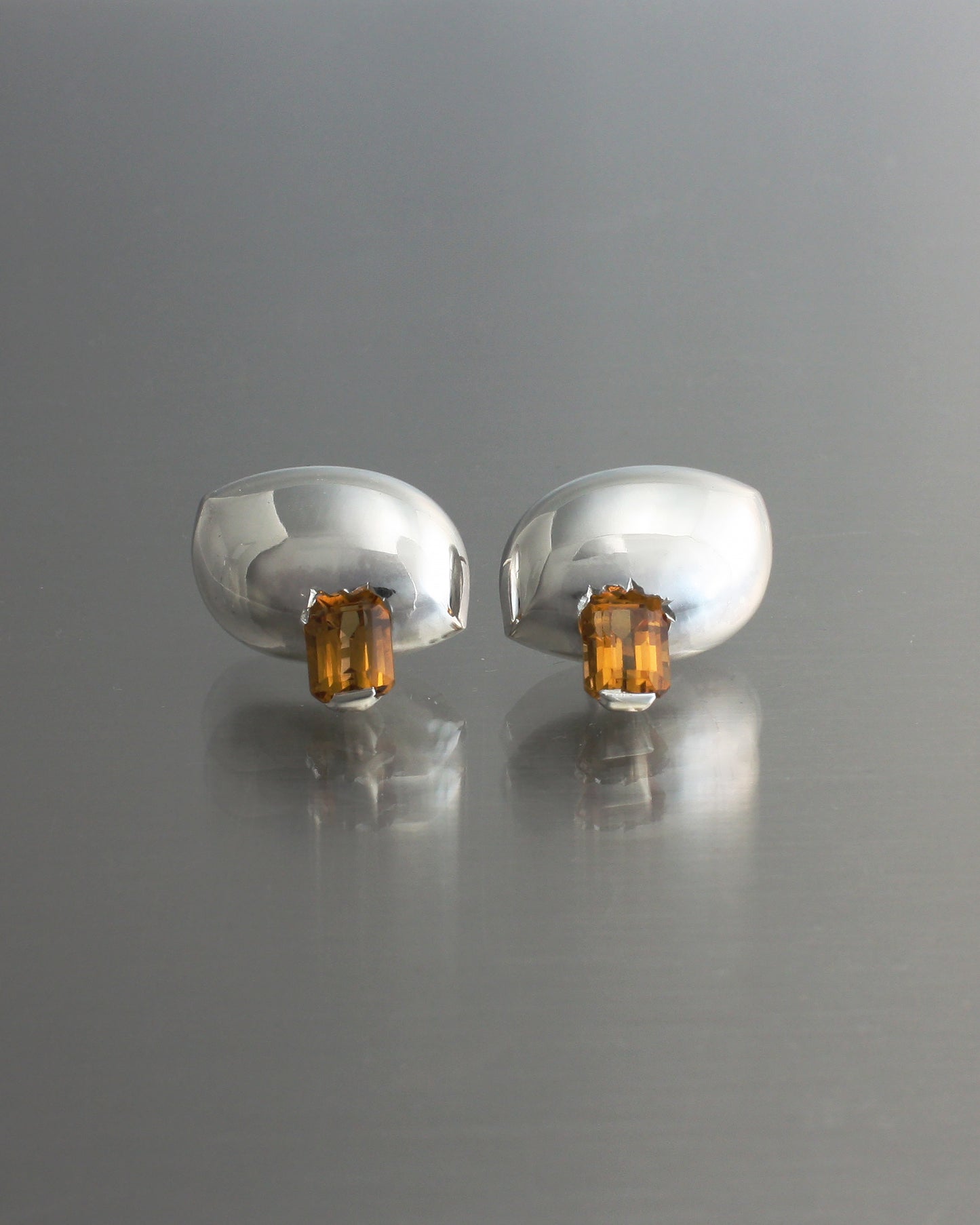 FALSE MIRROR EARRINGS - Citrine