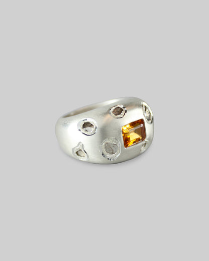 Olympia Ruin Ring - Citrine and Diamonds  - ONE/OFF Archive